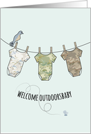 Welcome Outdoorsbaby New Baby Congratulations card