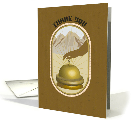 Golden Service Bell Thank You Concierge card (1395622)
