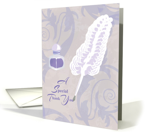 Quill and Ink Thank You Witness Wedding Ceremony card (1396684)
