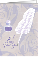 Quill and Ink Thank You Witness Wedding Ceremony card