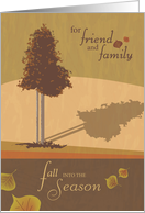 Fall into the Season Thanksgiving card