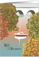 Sail Into Abundance Happy Thanksgiving card