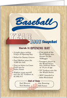 1996 Baseball Snapshot Happy Birthday card