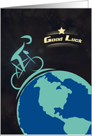 Pedal a Little Luck Bicycling Good Luck card