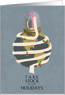 Take Stock in the Holidays Business Financial Christmas card