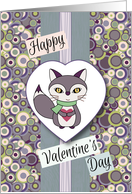 Fox Holding Heart Valentine’s Day card