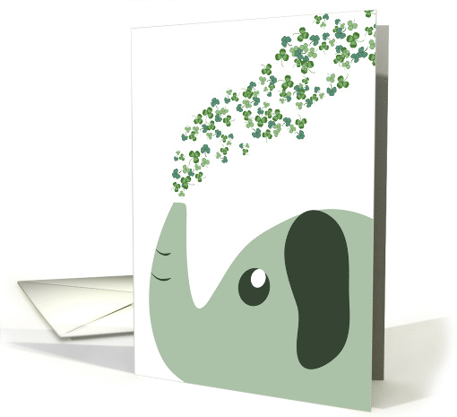 Shamrock Spray Elephant St. Patrick's Day card (1419130)