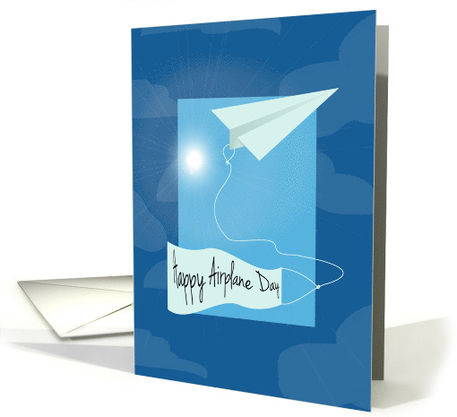 Paper Airplane Happy Airplane Day card (1422988)
