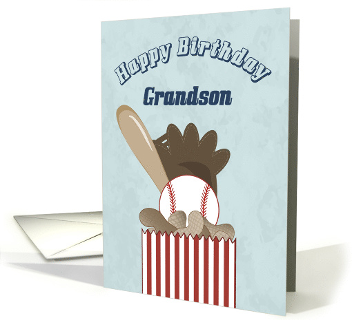 Baseball Grandson Happy Birthday card (1435994)