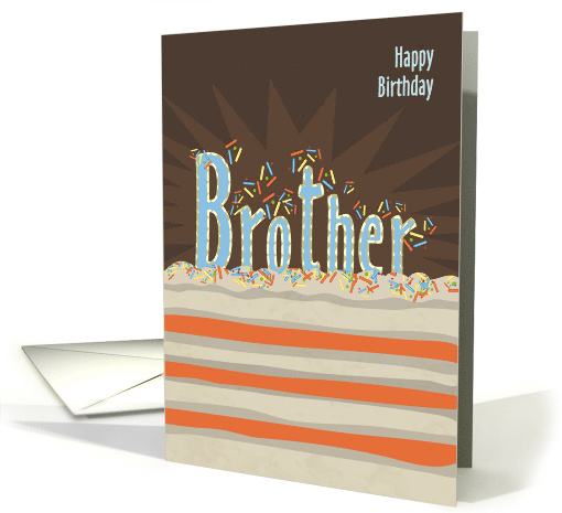 Cake and Sprinkles Brother Happy Birthday card (1436768)