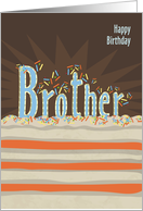 Cake and Sprinkles Brother Happy Birthday card