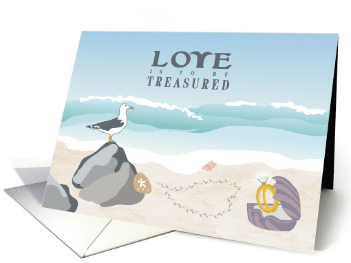 Love is to be Treasured Congratualtions Wedding card (1510898)