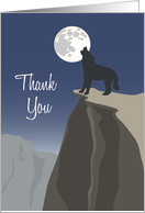 Wolf Howling Out a Thank You card