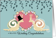 Snails Belated Wedding Congratulations card