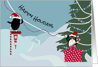 Happy Holidays Volunteer Penguins card