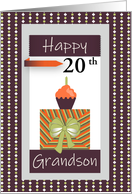 Happy Birthday Sweet Presents Custom Age for Grandson card
