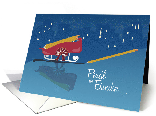 Bunches of Pencils and Sleigh card (1653790)