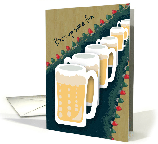 Brew Up Some Fun Happy Holidays Beer Business card (1654722)