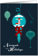 Lighthouse Navigate Happy Holidays card