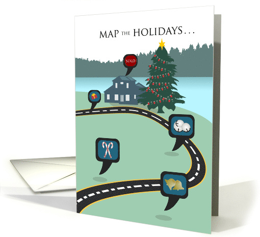 Mapped Holiday Road Real Estate Business Industry card (1654874)