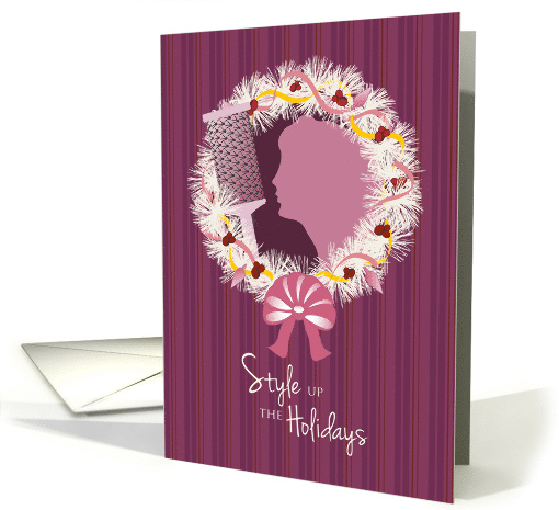 Happy Holidays Wreath Beauty and Hair Industry card (1656074)