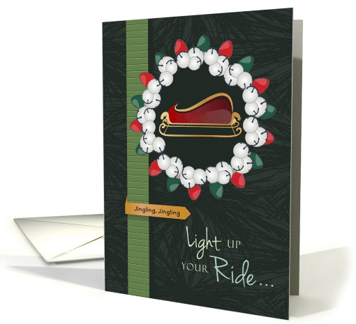 Sleigh Bells and Lights Season's Greetings card (1657284)