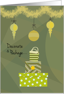 Ornaments Packages Season’s Greetings card