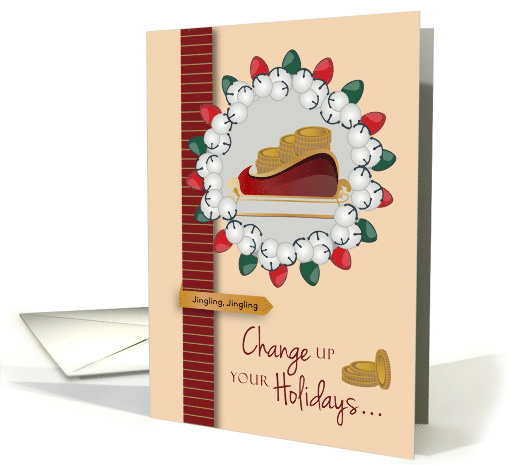 Happy Holidays Numismatist Sleigh card (1660292)