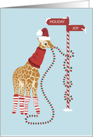 Giraffe in Neck Sweater Holiday Joy card