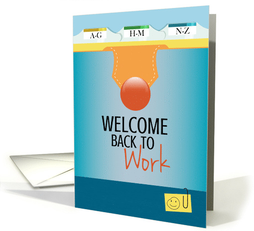 File Folders and Tape Welcome Back to Work card (1666148)