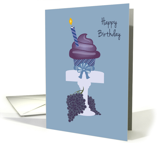 Grapes and Cupakes Happy Birthday card (1676874)
