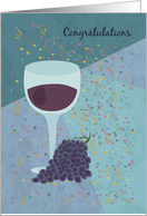 Grapes and Confetti Congratulations card