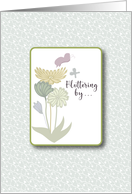 Fluttering By Happy Birthday with Butterflies and Flowers card