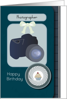 Camera with Film Strip Happy Birthday Photographer card