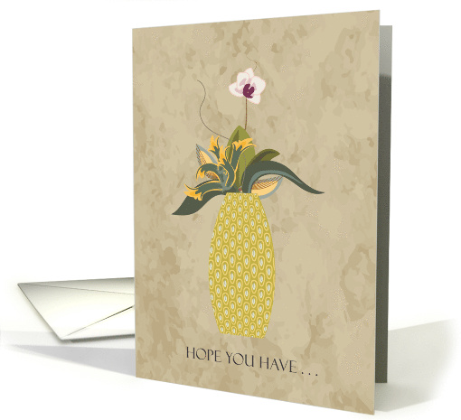 Orchid Vase Happy birthday card (1678232)