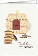 Cookie Jar and Cookies Thank You card
