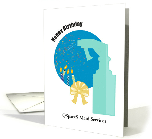Custom Front Happy Birthday Cleaning Maid Services card (1679934)