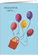 Happy Birthday Gift Bag Balloons card