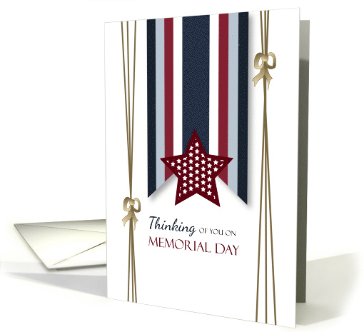 From All of Us Memorial Day Ribbon Stars Thinking of You card