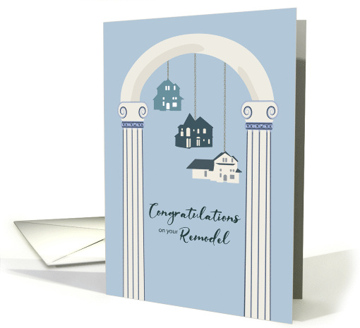 Houses and Archway Congratulations Remodel card (1683034)
