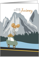 Journey Car Mountains Birthday card