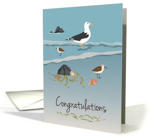 Congratulations Beach Shoreline card (1684236)