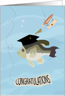 Bass Fishing Graduation Congratulations card