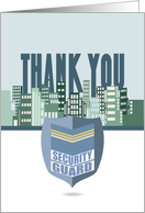 Security Shield Thank You for Security Guard card