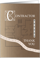 Contractor Floor Plan Bolts Thank You card