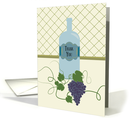 Thank You Grape Vine Wine Bottle card (1691052)