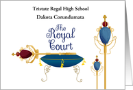 Congratulations Custom Sceptre With Ornate Pillow Homecoming Court card