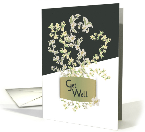 Get Well Tropical Lei with Flowers Curling Out of a Pocket card