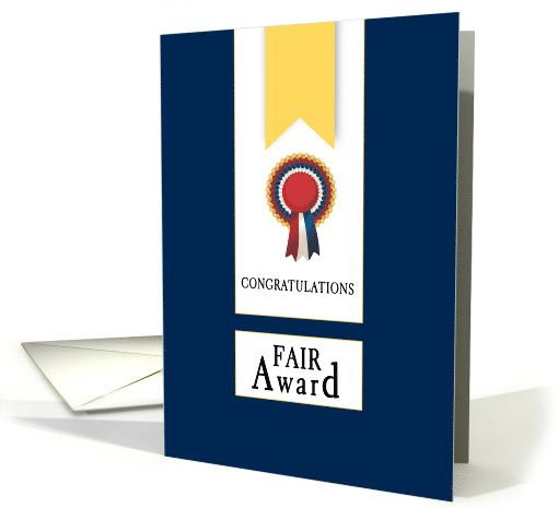 State or County Fair Award Ribbons Congratulations card (1703348)