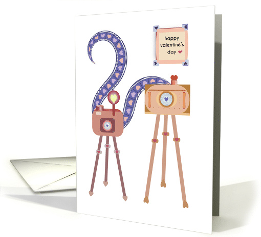 Vintage Cameras and Film Happy Valentine's Day card (1722386)